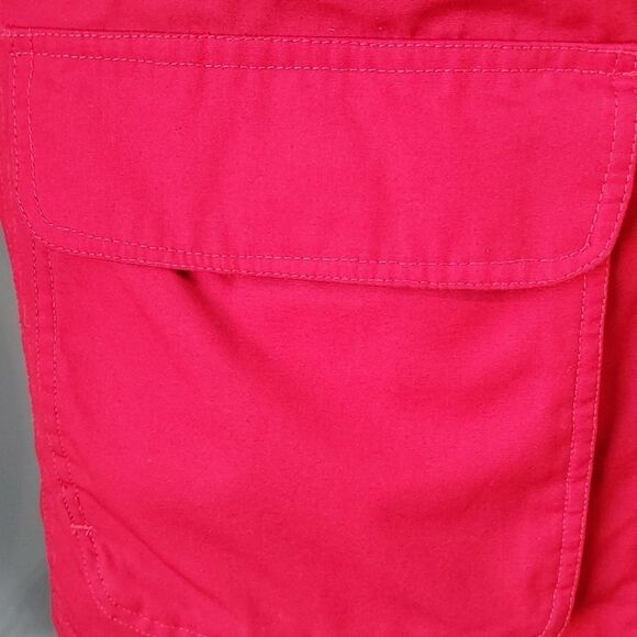 EDDIE BOUER RED JACKET, plaid lining. LOTS OS POCKETS, SIze Small Petite. - Picture 6 of 16